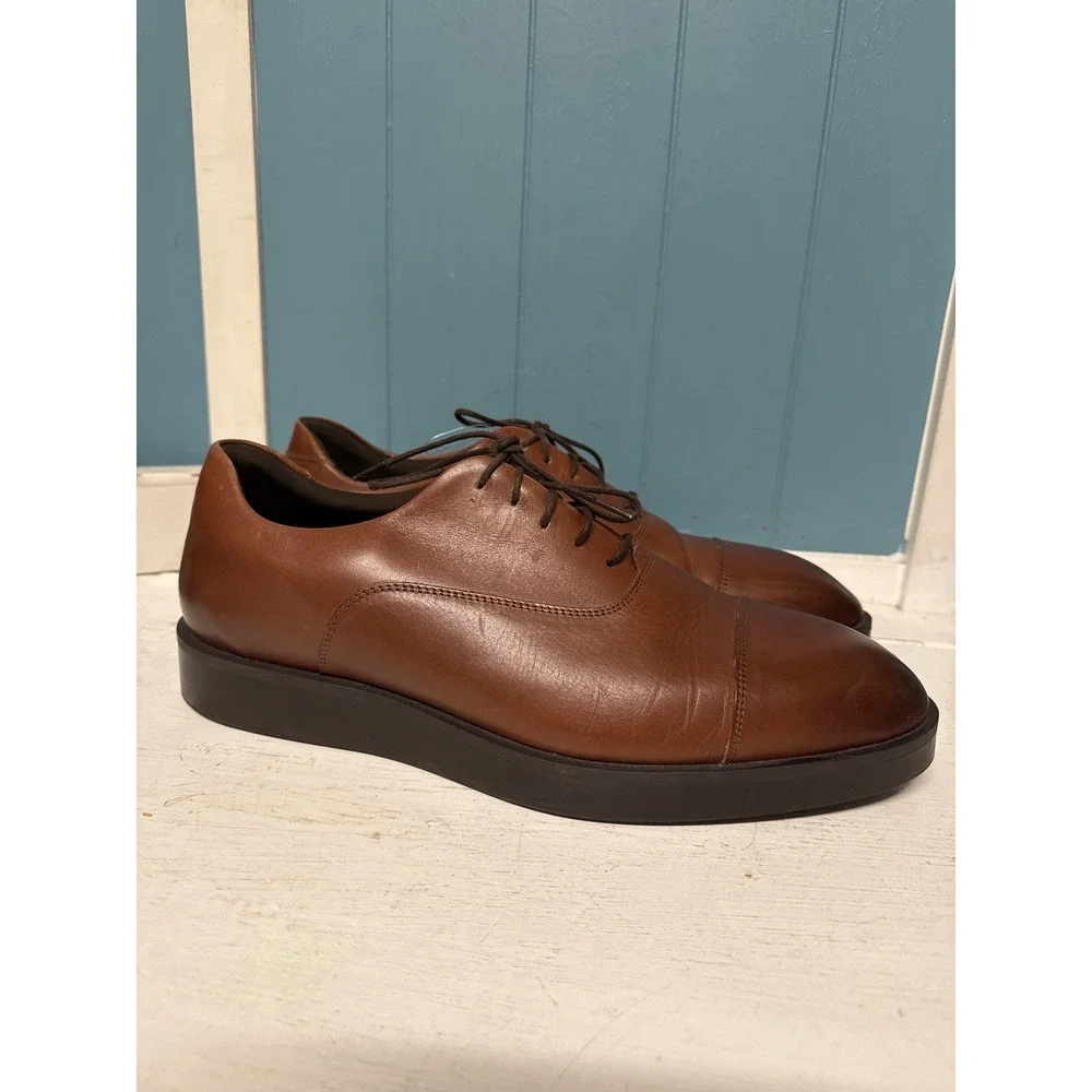 Wolf & Shepherd Crossover Victory Cap Toe Brown Leather Shoes Mens‎ 13 M